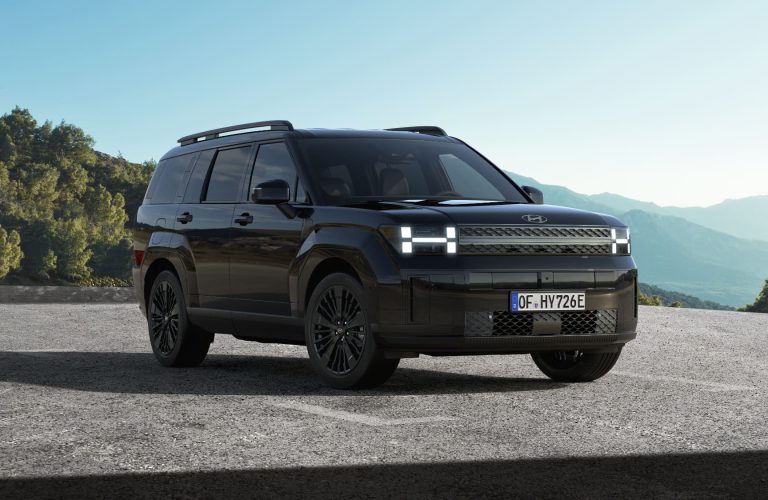 Hyundai SANTA FE steht auf Asphalt.